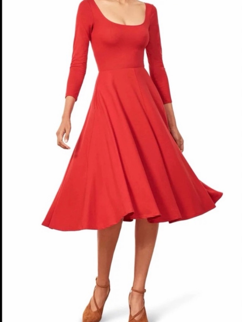 EUC Reformation Lou Red Midi Dress S